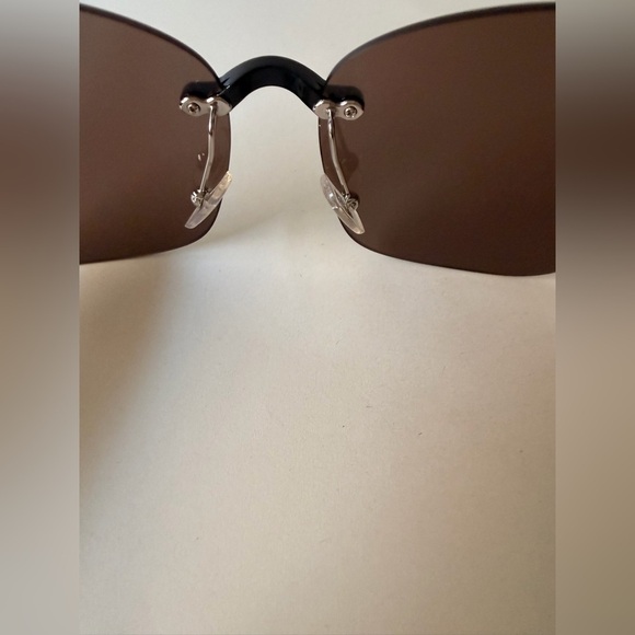 Miu Miu Vintage Oversize Sunglasses Dark Grey Y2K Designer w Case & Cloth main image 6